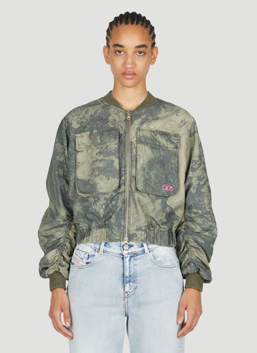 Diesel G-KHLO-CMF Camouflage Bomber Jacket Green dsl0253048