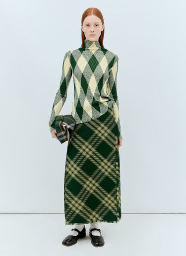 Burberry 아가일 하이넥 스웨터 그린 bur0255026