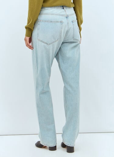 Logo Patch Jeans Miu Miu Logo Patch Jeans Blue miu0358002