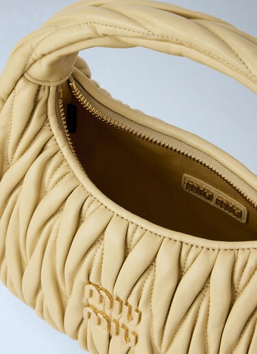 Miu Miu Wander Nappa Matelassé Hobo Bag Yellow miu0264200