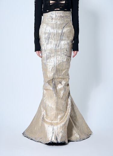 Rick Owens Lido Maxi Skirt Gold ric0260003