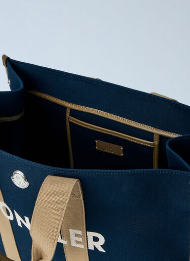 Moncler Canvas Logo Tote Bag Navy mon0164044