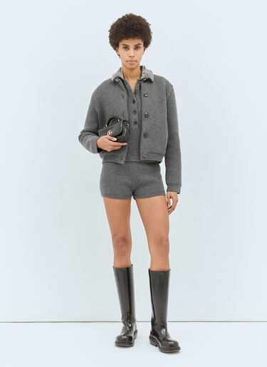 Gucci Rib Wool Shorts Grey guc0258003