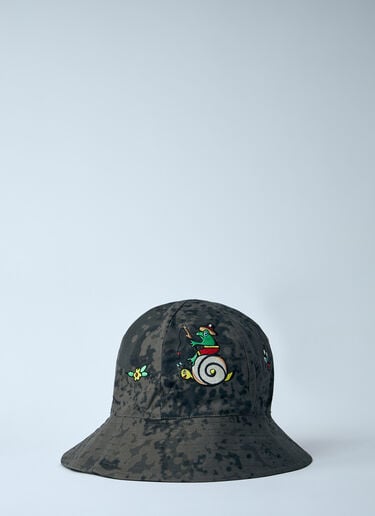 Logo Embroidery Bucket Hat Brain Dead x SOUTH2 WEST8 Logo Embroidery Bucket Hat Grey brw0160004