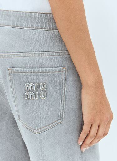 Miu Miu Faded Jeans Grey miu0258063