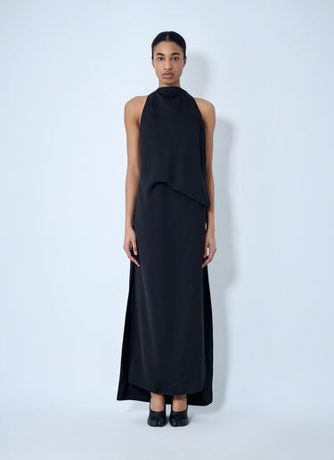 Sportmax Sleeveless Draped Maxi Dress Black spx0264062