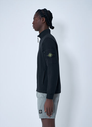 Stone Island Zip-Up Jacket Black sto0164015