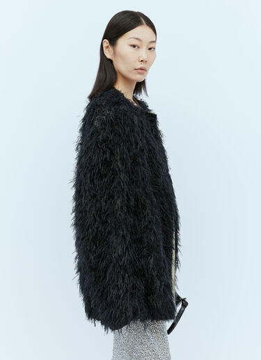 Silk-Blend Hairy Jacket Dries Van Noten Silk-Blend Hairy Jacket Black dvn0254006