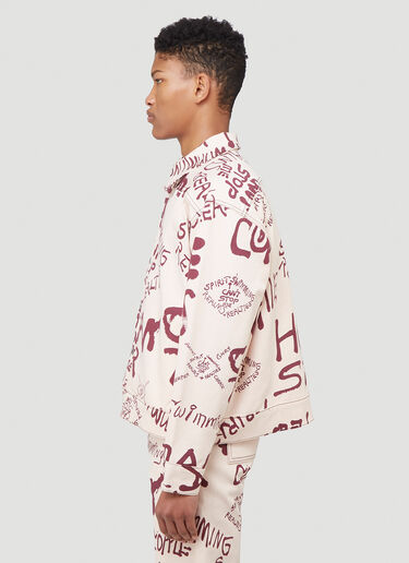 Come Tees Illustrative Snap Jacket Beige com0340001
