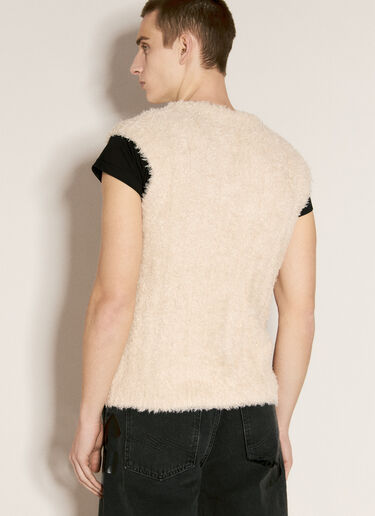 Martine Rose Ratty Zip-Up Gilet Beige mtr0156013