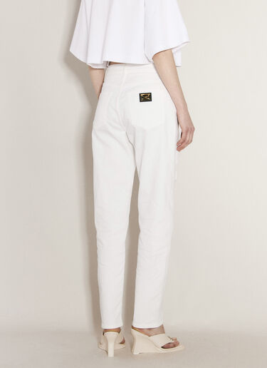 Dolce & Gabbana Distressed Five-Pocket Jeans White dol0255007