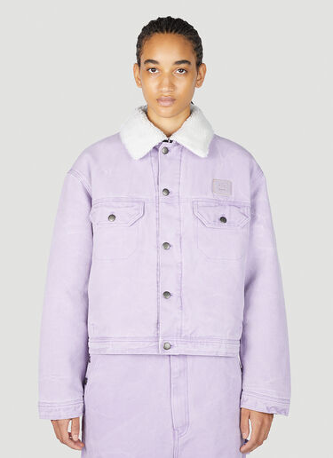 Acne Studios 方脸贴饰帆布夹克 粉紫色 acn0253012