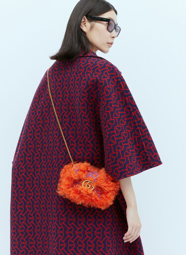 Gucci Shearling Mini Shoulder Bag Orange guc0253260