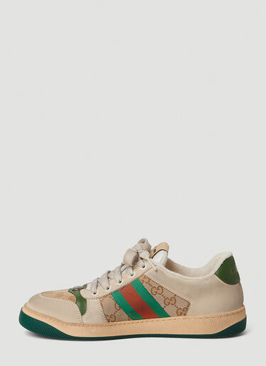 Gucci Screener Logo Sneakers  Beige guc0245091