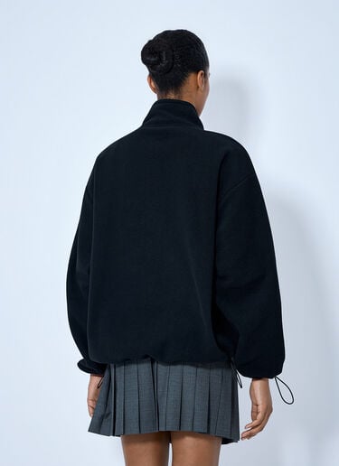 LN-CC® - Miu Miu: Half-Zip Fleece Sweatshirt - Black Miu Miu Half-Zip Fleece Sweatshirt Black miu0366005