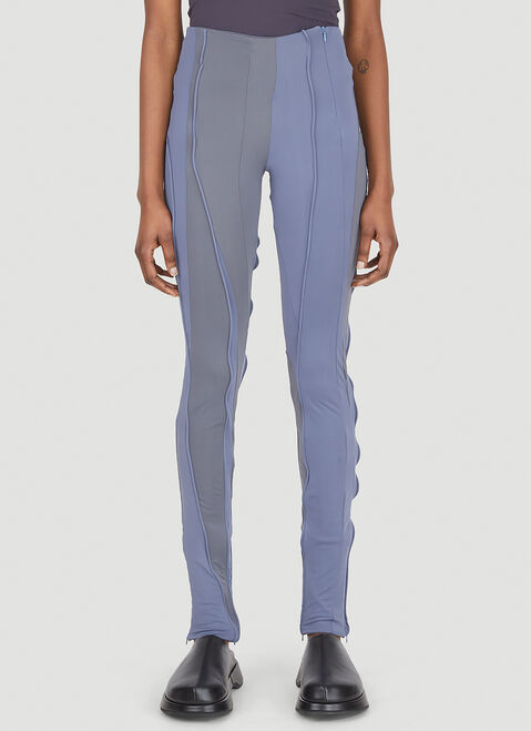 Mainline:RUS/Fr.CA/DE Two-Tone Panelled Pants Green mai0249003