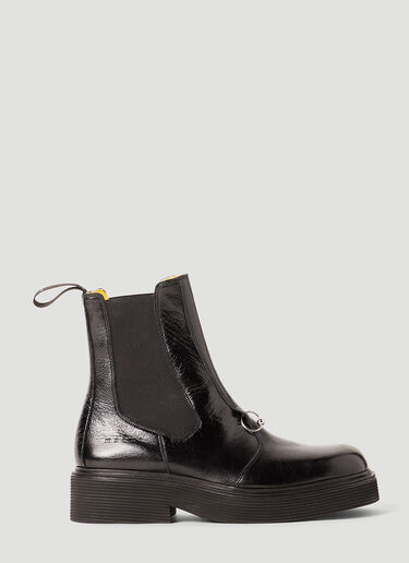 Marni Pierced Chelsea Boots Black mni0153017