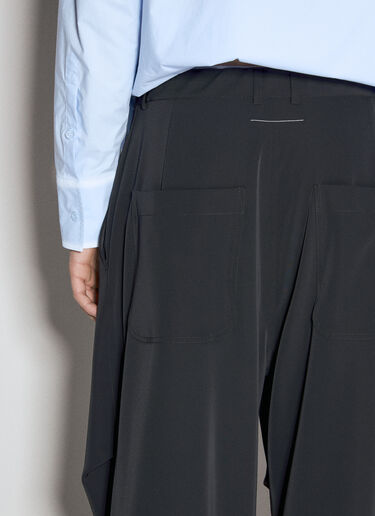 MM6 Maison Margiela Gathered Drawstring Pants Black mmm0155010