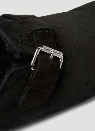 Mirvinh Shearling Mules Isabel Marant Mirvinh Shearling Mules Black isb0149016