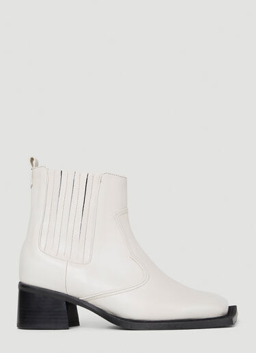 Ninamounah Howler Ankle Boots White nmo0352014