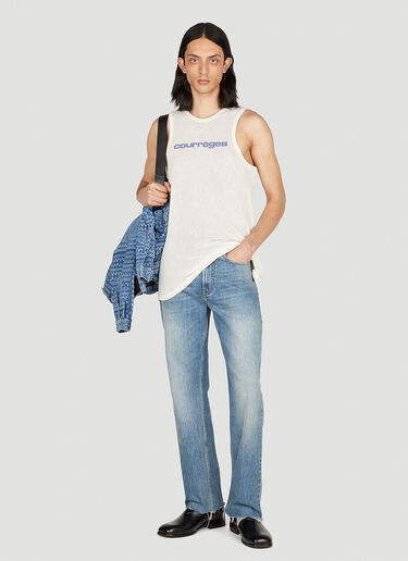 ロゴプリントタンクトップ Courrèges ロゴプリントタンクトップ ホワイト cou0152007