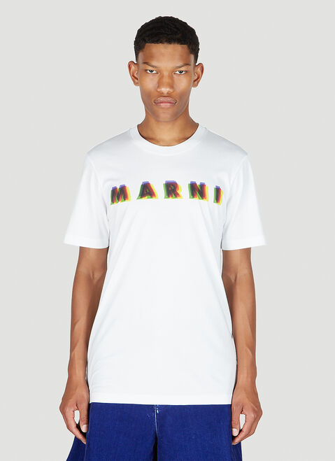 Marni 로고 프린트 티셔츠 블랙 mni0147020