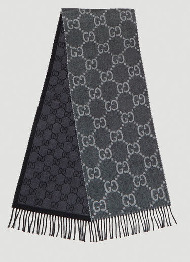 Gucci GG Jacquard Knit Scarf Grey guc0147134