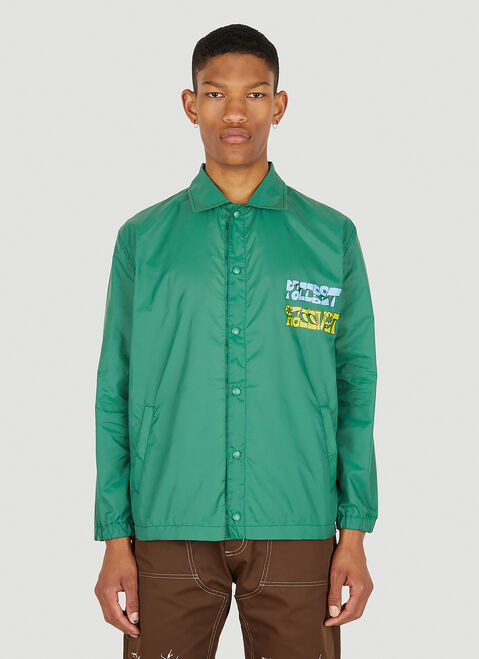 Rassvet Logo Print Coach Jacket Brown rsv0148046