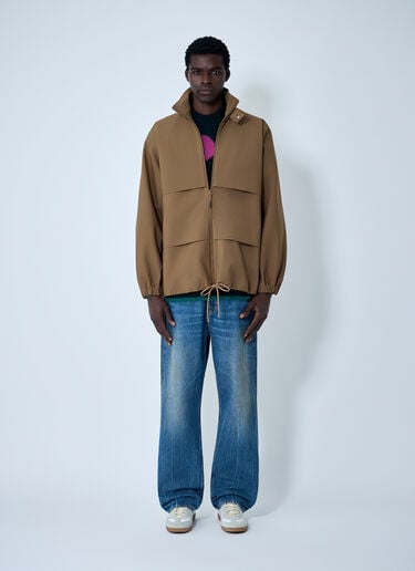 Technical Stand Collar Jacket Lacoste Technical Stand Collar Jacket Camel lac0162012