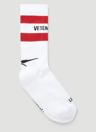 VETEMENTS x Reebok Cut Up Metal Socks White vet0247041