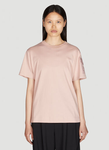 Moncler 로고 포켓 T-셔츠 핑크 mon0249018