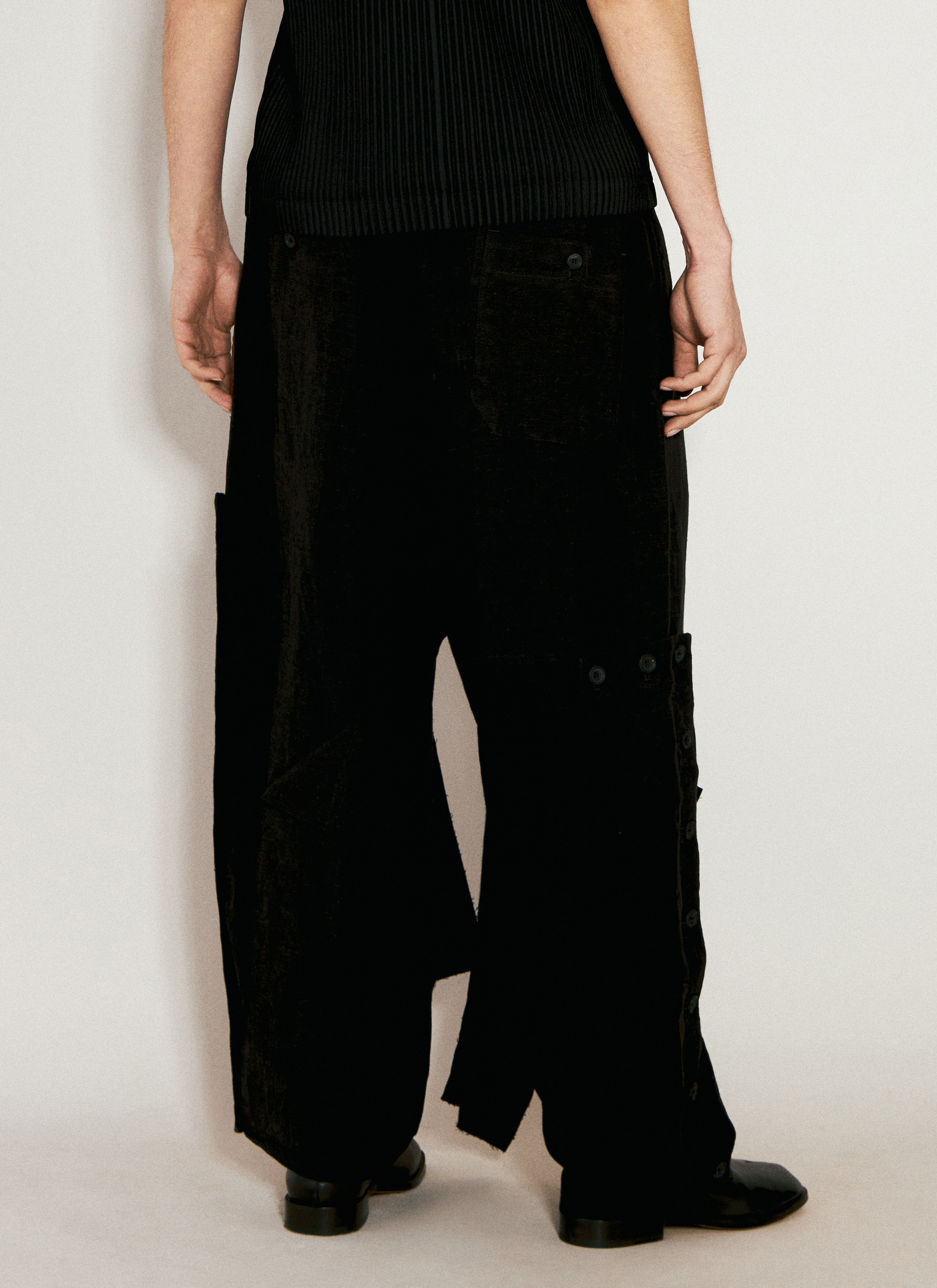 Yohji Yamamoto Men's' Z-Deco Wide Pants in Black | LN-CC®