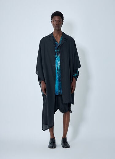 Yohji Yamamoto Long Cape Jacket Black yoy0164009