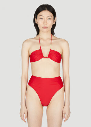 Max Mara Neal Halter Bikini Top Brown max0260022