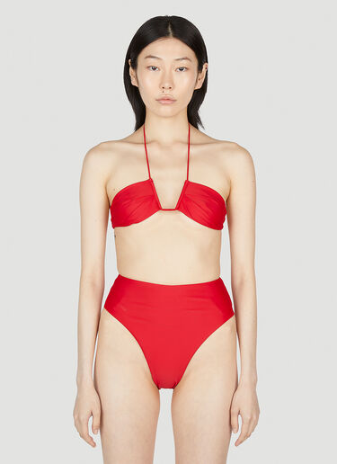 Ziah Neal Halter Bikini Top Red zia0253002