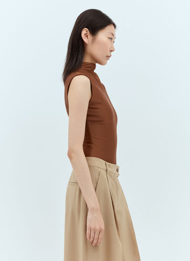 Sportmax 闪亮莱卡连体紧身衣 棕色 spx0257007