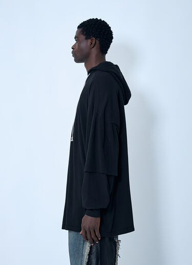Rick Owens DRKSHDW Tommy Hustler Hooded T-Shirt Black drk0162008
