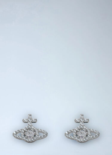 Vivienne Westwood Olympia Cubic Zirconia Stud Earrings Silver vvw0264037