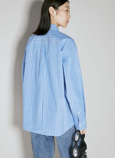 Alexander Wang ボーイフレンド・ストライプ・シャツ ブルー awg0253014