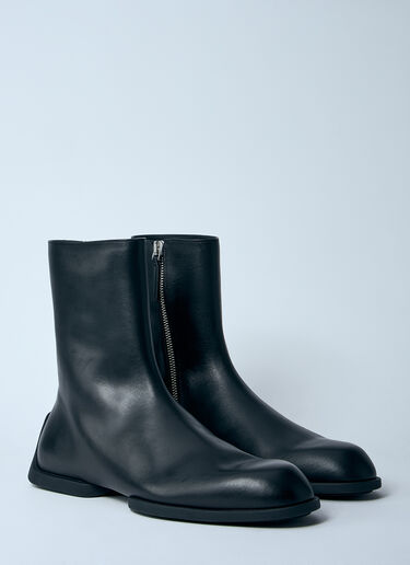 Jil Sander 皮革拉链及踝靴 黑色 jil0159010