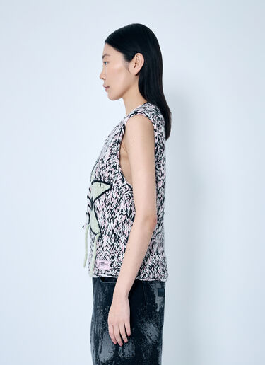 GANNI 图案羊毛背心 粉色 gan0259046