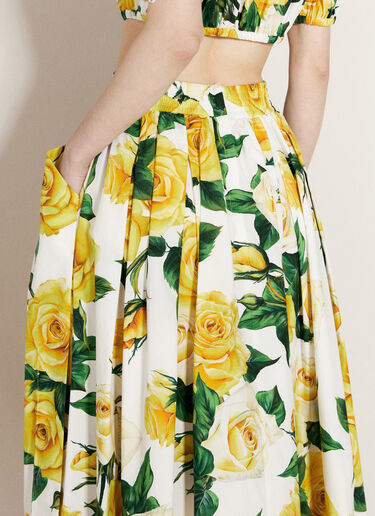 Dolce & Gabbana Circle Midi Skirt Yellow dol0255016