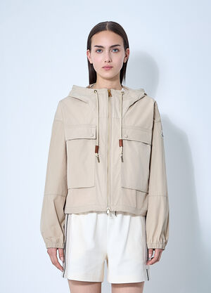 Moncler Sauvan Short Parka Jacket Beige mon0260005