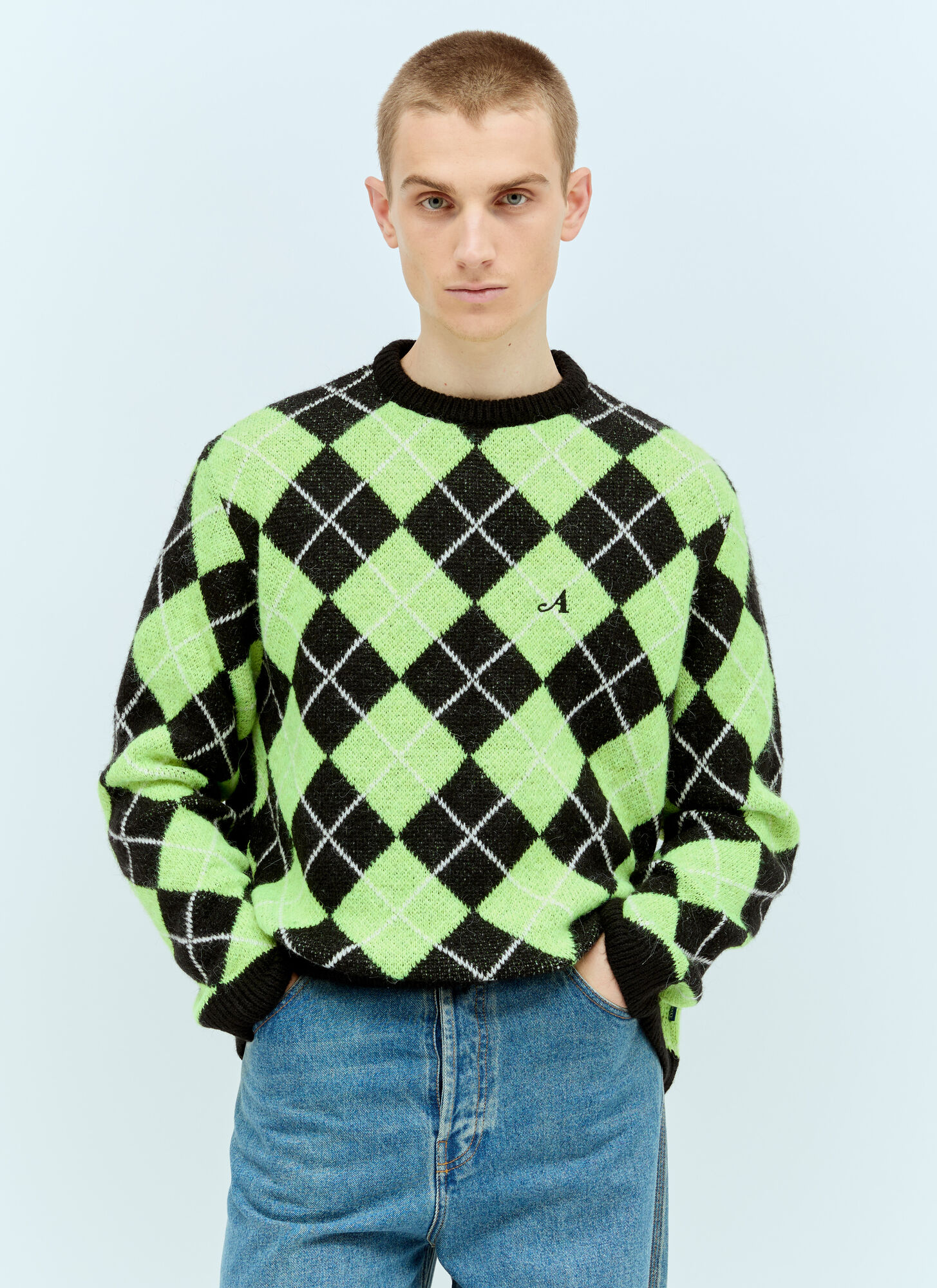 Shop Awake Ny Argyle Sweater In Green