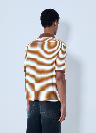 Marni Striped Polo Shirt Brown mni0164005