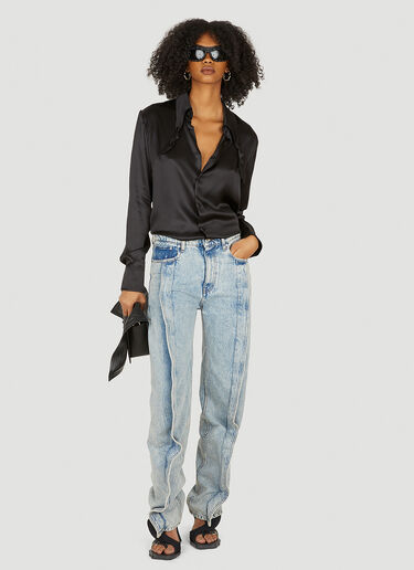 Knotted Collar Blouse Ottolinger Knotted Collar Blouse Black ott0250015