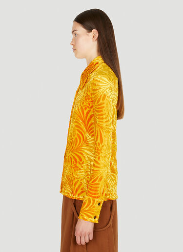 Jil Sander 花卉烧花衬衫 橙 jil0249046