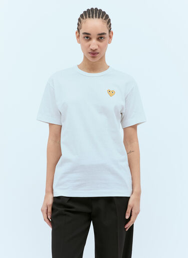 Comme Des Garçons PLAY Logo Patch T-Shirt White cpl0355018