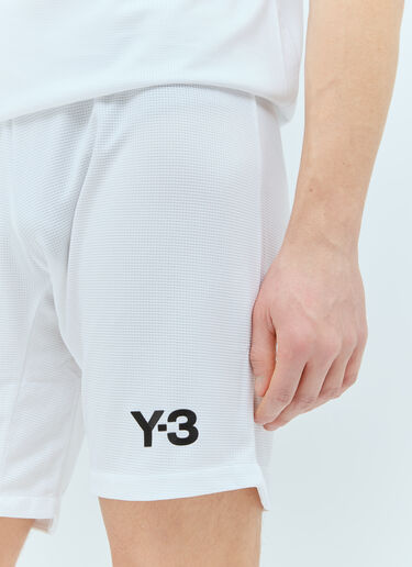 Y-3 x Real Madrid Logo Print Drawstring Shorts White rma0156018