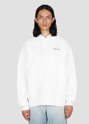 Botter Raw Edge Logo Hooded Sweatshirt White bot0152008